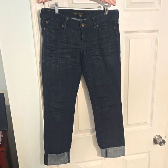 Vintage express Cropped Jeans with Cuffs and Straight Fit - Picture 1 of 9